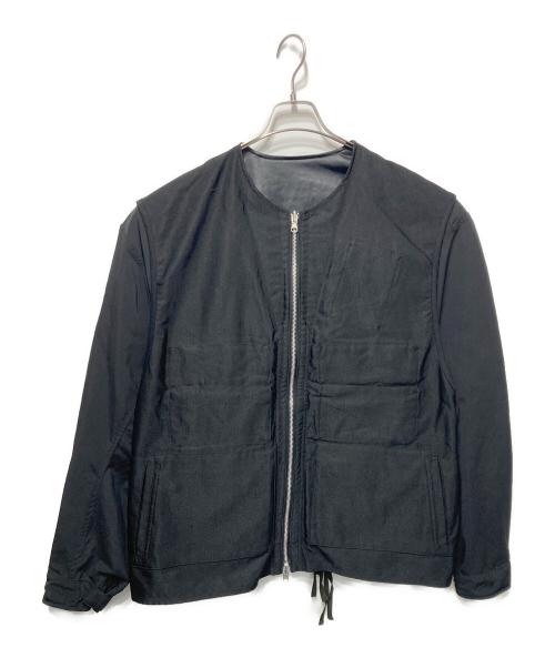 meanswhile（ミーンズワイル）meanswhile (ミーンズワイル) Dress Satin Reversible 4Way JKT ブラック サイズ:4の古着・服飾アイテム