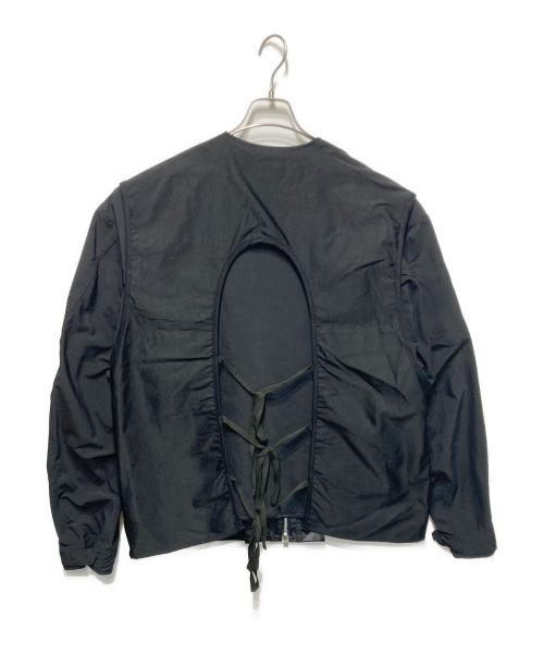 meanswhile（ミーンズワイル）meanswhile (ミーンズワイル) Dress Satin Reversible 4Way JKT ブラック サイズ:4の古着・服飾アイテム