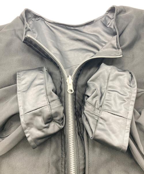 meanswhile（ミーンズワイル）meanswhile (ミーンズワイル) Dress Satin Reversible 4Way JKT ブラック サイズ:4の古着・服飾アイテム