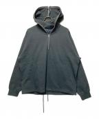 meanswhileミーンズワイル）の古着「Comfort Dress Zip Hoodie (Off Black)」｜グレー