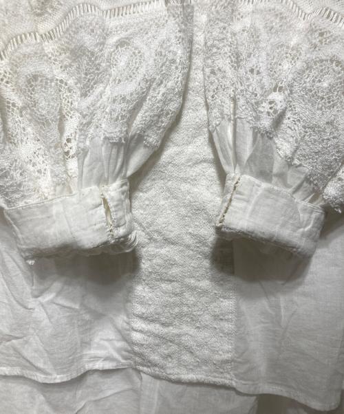 ne quittez pas（ヌキテパ）ne quittez pas (ヌキテパ) コットンボイルブラウス ホワイト サイズ:freeの古着・服飾アイテム