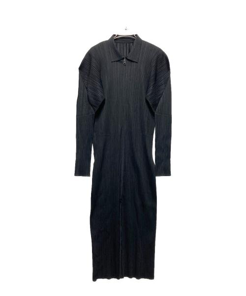 PLEATS PLEASE（プリーツプリーズ）PLEATS PLEASE (プリーツプリーズ) プリーツワンピース ブラック サイズ:3の古着・服飾アイテム