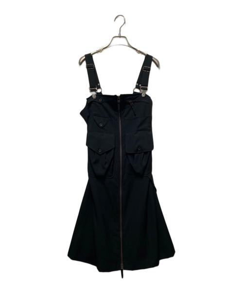 Jean Paul Gaultier FEMME（ジャンポールゴルチエ フェム）Jean Paul Gaultier FEMME (ジャンポールゴルチェフェム) フロントジップワンピース ブラック サイズ:40の古着・服飾アイテム