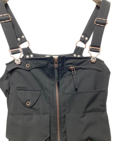 Jean Paul Gaultier FEMME（ジャンポールゴルチエ フェム）Jean Paul Gaultier FEMME (ジャンポールゴルチェフェム) フロントジップワンピース ブラック サイズ:40の古着・服飾アイテム