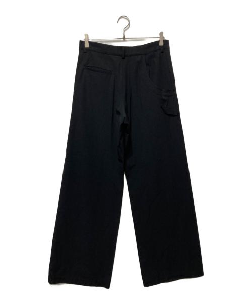 Y's（ワイズ）Y's (ワイズ) ウールワイドスラックス ブラック サイズ:34の古着・服飾アイテム