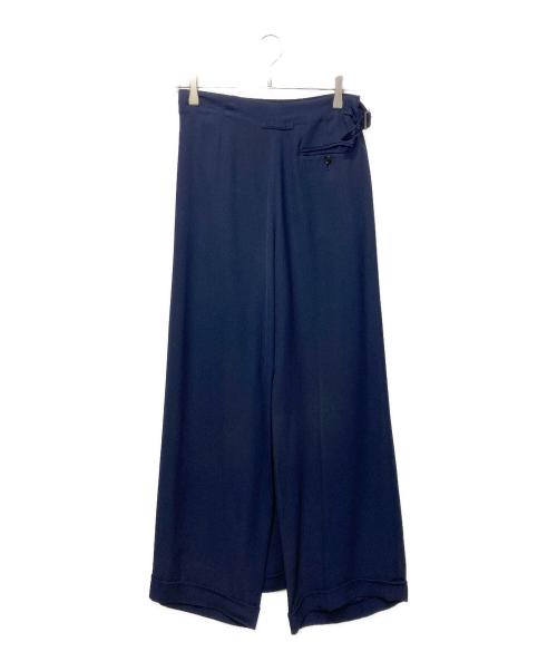Jean Paul GAULTIER CLASSIQUE（ジャンポールゴルチエクラシック）Jean Paul GAULTIER CLASSIQUE (ジャンポールゴルチエクラシック) ラップデザインパンツ ネイビー サイズ:40の古着・服飾アイテム