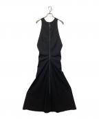 Y'sワイズ）の古着「フロントジップワンピース」｜ブラック