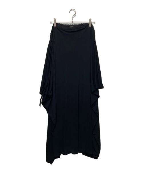 Jean Paul Gaultier homme（ジャンポールゴルチェオム）Jean Paul Gaultier homme (ジャンポールゴルチェオム) デザインスカート ブラック サイズ:40の古着・服飾アイテム