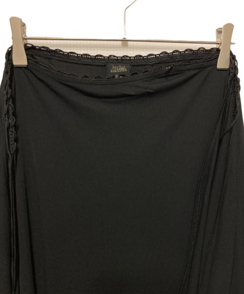Jean Paul Gaultier homme（ジャンポールゴルチェオム）Jean Paul Gaultier homme (ジャンポールゴルチェオム) デザインスカート ブラック サイズ:40の古着・服飾アイテム