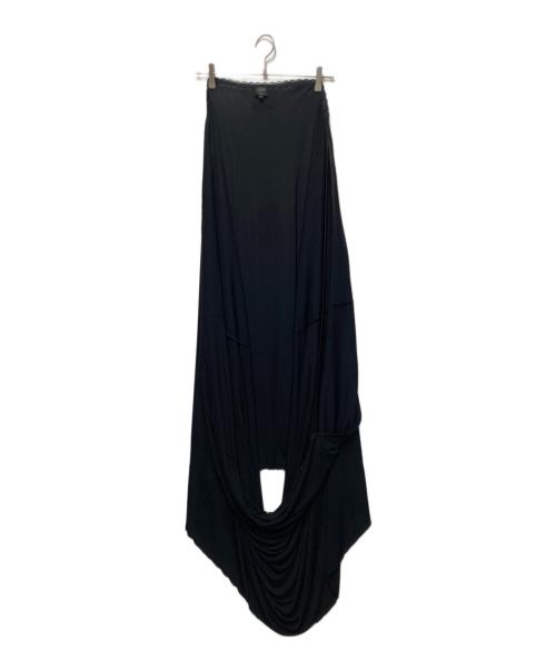 Jean Paul Gaultier homme（ジャンポールゴルチェオム）Jean Paul Gaultier homme (ジャンポールゴルチェオム) デザインスカート ブラック サイズ:40の古着・服飾アイテム