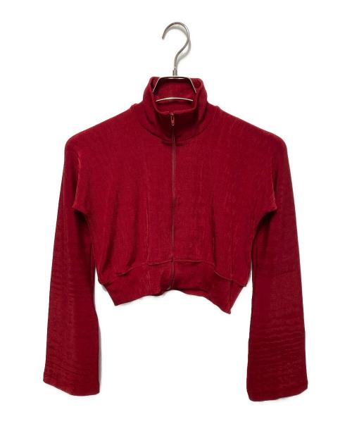 YOHJI YAMAMOTO（ヨウジヤマモト）YOHJI YAMAMOTO (ヨウジヤマモト) クロップドブルゾン レッド サイズ:Mの古着・服飾アイテム