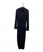 Y'sワイズ）の古着「ダブルフェイスワンピース」｜ブラック