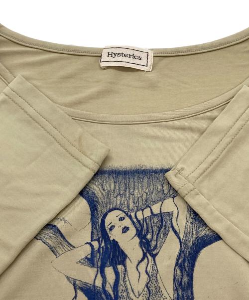 histeric（ヒステリック）histeric (ヒステリック) プリントストレッチカットソー ベージュ サイズ:Freeの古着・服飾アイテム