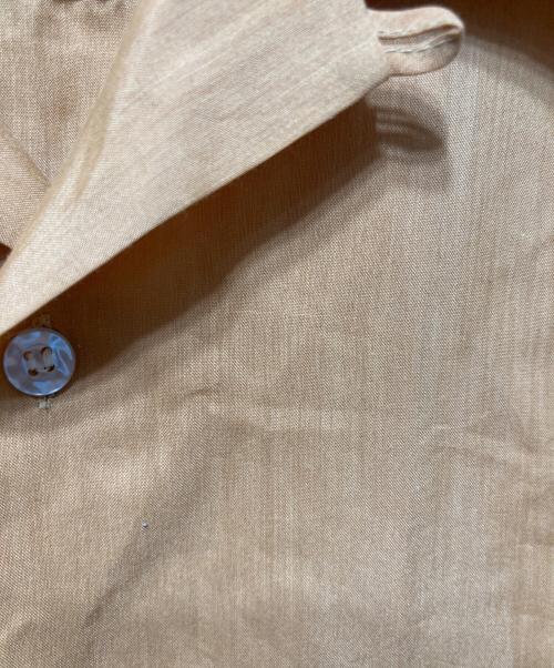 TOWN CRAFT（タウンクラフト）TOWN CRAFT (タウンクラフト) 70'Sポリコットン開襟シャツ オレンジ サイズ:Mの古着・服飾アイテム