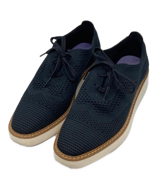 COLE HAAN（コールハーン）COLE HAAN (コールハーン) オリジナルグランド プラットフォーム スティッチライト オックスフォード ブラック サイズ:6Bの古着・服飾アイテム