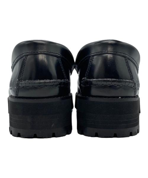 THE KENFORD（ケンフォード）THE KENFORD (ケンフォード) WOMENS TANK SOLE LOAFERS ブラック×ブルー サイズ:24の古着・服飾アイテム