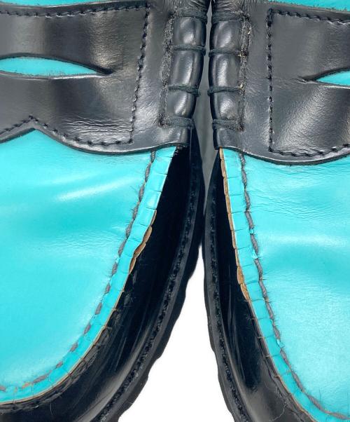 THE KENFORD（ケンフォード）THE KENFORD (ケンフォード) WOMENS TANK SOLE LOAFERS ブラック×ブルー サイズ:24の古着・服飾アイテム