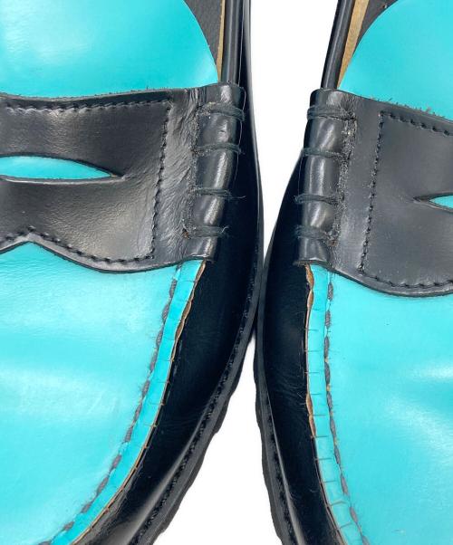 THE KENFORD（ケンフォード）THE KENFORD (ケンフォード) WOMENS TANK SOLE LOAFERS ブラック×ブルー サイズ:24の古着・服飾アイテム