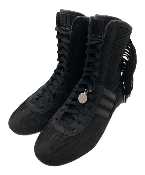 adidas（アディダス）adidas (アディダス) STELLA McCARTNEY (ステラマッカートニー) ラサント フリンジ ハイカット スニーカー ブラック サイズ:24の古着・服飾アイテム
