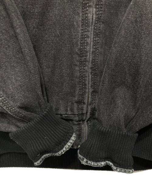 9090（9090）9090 (9090) King Logo Vintage Denim Hoodie ブラック サイズ:Mの古着・服飾アイテム