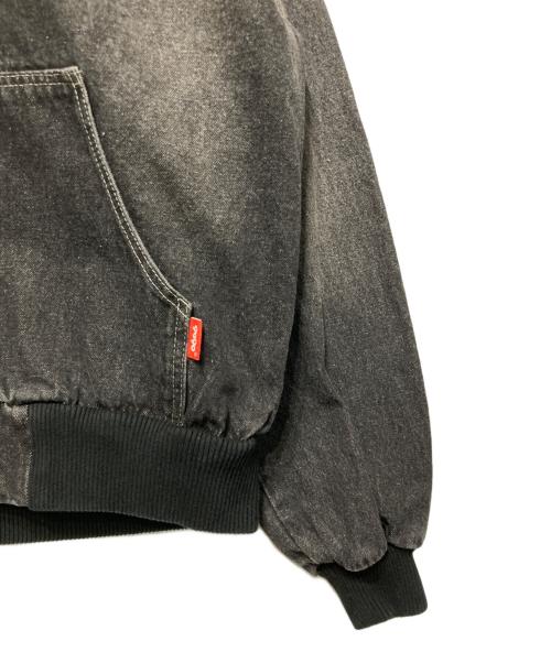 9090（9090）9090 (9090) King Logo Vintage Denim Hoodie ブラック サイズ:Mの古着・服飾アイテム