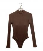 TWトゥ）の古着「ハイネックロングスリーブ ボディスーツ」｜ブラウン