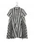 sacai (サカイ) サイドジップストライプシャツワンピース ホワイト×ブラック サイズ:2：15000円