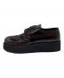 PRADA (プラダ) ブラッシュドレザー ダービーシューズ ブラウン サイズ:37：45000円