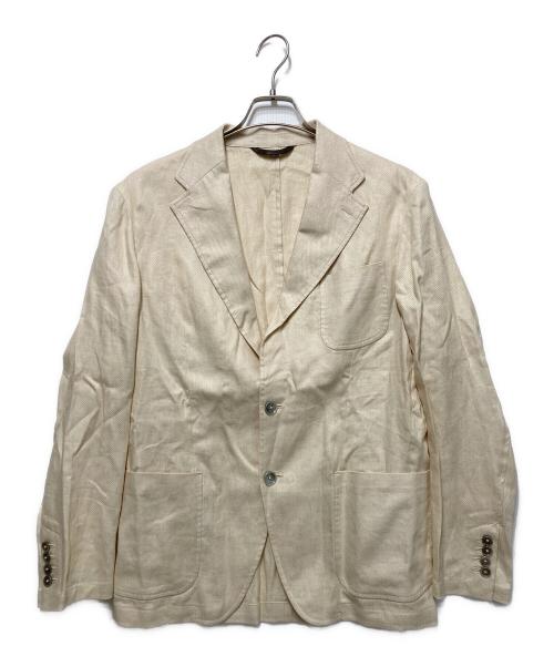 ESTNATION（エストネーション）ESTNATION (エストネーション) ヘリンボーンジャケット ベージュ サイズ:Ｌの古着・服飾アイテム