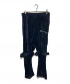 sulvamサルバム）の古着「ベロアパンツ」｜ネイビー