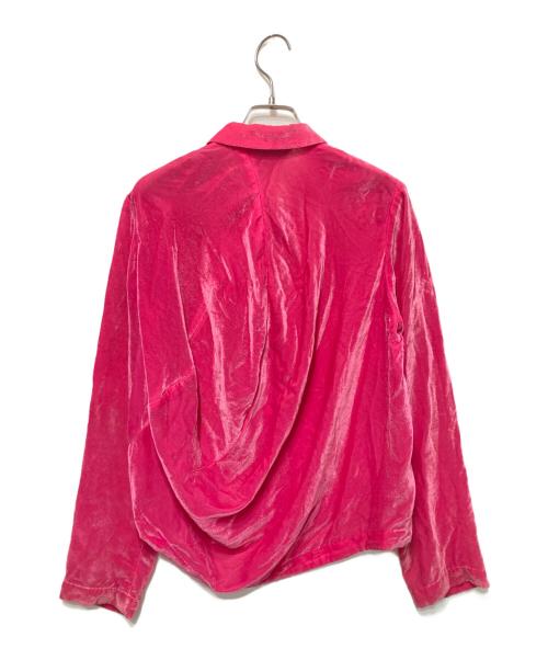 tricot COMME des GARCONS（トリココムデギャルソン）tricot COMME des GARCONS (トリココムデギャルソン) ベロアパイルS/Sシャツ ピンク サイズ:Mの古着・服飾アイテム