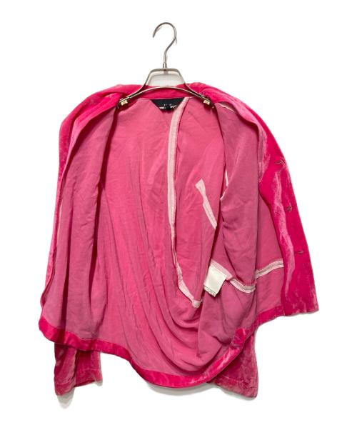 tricot COMME des GARCONS（トリココムデギャルソン）tricot COMME des GARCONS (トリココムデギャルソン) ベロアパイルS/Sシャツ ピンク サイズ:Mの古着・服飾アイテム