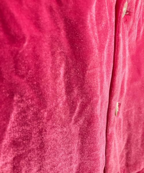tricot COMME des GARCONS（トリココムデギャルソン）tricot COMME des GARCONS (トリココムデギャルソン) ベロアパイルS/Sシャツ ピンク サイズ:Mの古着・服飾アイテム
