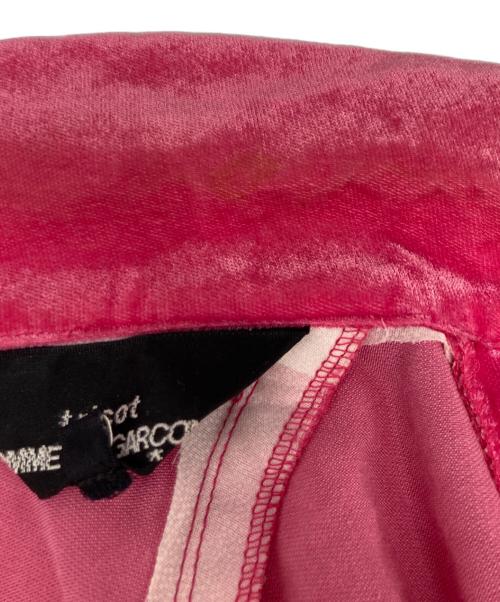 tricot COMME des GARCONS（トリココムデギャルソン）tricot COMME des GARCONS (トリココムデギャルソン) ベロアパイルS/Sシャツ ピンク サイズ:Mの古着・服飾アイテム