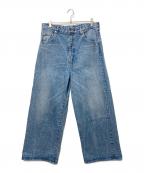 INSCRIREアンスクリア）の古着「ワイドデニムパンツ」｜インディゴ