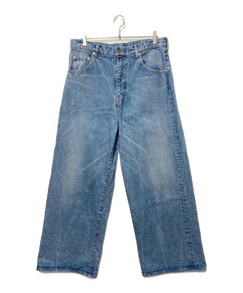 INSCRIRE（アンスクリア）INSCRIRE (アンスクリア) ワイドデニムパンツ インディゴ サイズ:46の古着・服飾アイテム