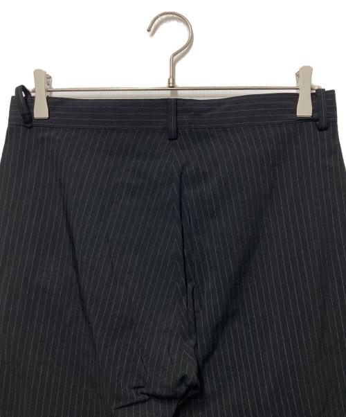 YOHJI YAMAMOTO（ヨウジヤマモト）YOHJI YAMAMOTO (ヨウジヤマモト) ストライプスラックスパンツ ブラック サイズ:3の古着・服飾アイテム