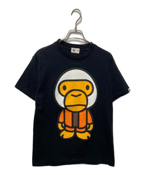 A BATHING APE（アベイシングエイプ）A BATHING APE (アベイシングエイプ) BABY MILO プリントTシャツ ブラック サイズ:Mの古着・服飾アイテム