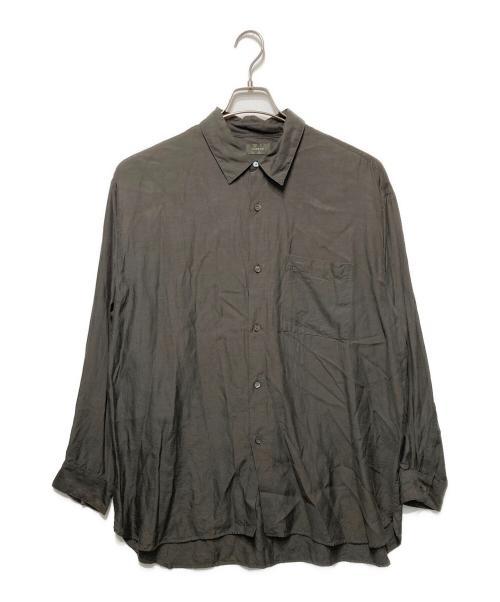 wirrow（ウィロウ）wirrow (ウィロウ) Cupro Cotton Caftan Shirt グレー サイズ:3の古着・服飾アイテム