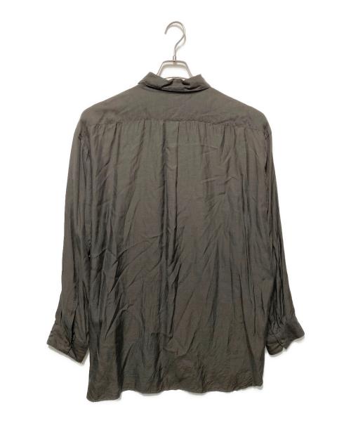 wirrow（ウィロウ）wirrow (ウィロウ) Cupro Cotton Caftan Shirt グレー サイズ:3の古着・服飾アイテム