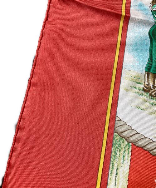 HERMES（エルメス）HERMES (エルメス) カレ90 オートゥイユの5月 レッド×ホワイトの古着・服飾アイテム