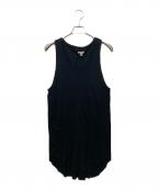 masuエムエーエスユー）の古着「WAVING PATTERN TANK-TOP」｜ブラック