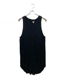 masu（エムエーエスユー）の古着「WAVING PATTERN TANK-TOP」｜ブラック