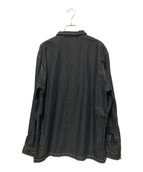 digawel（ディガウェル）digawel (ディガウェル) ガーメントダイステッチシャツ ブラック サイズ:2の古着・服飾アイテム