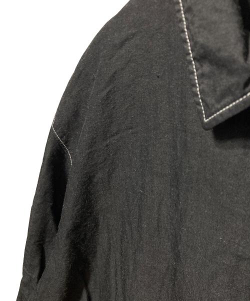 digawel（ディガウェル）digawel (ディガウェル) ガーメントダイステッチシャツ ブラック サイズ:2の古着・服飾アイテム