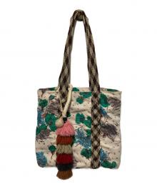 MARNI（マルニ）の古着「プリントトートバッグ」｜ホワイト×グリーン