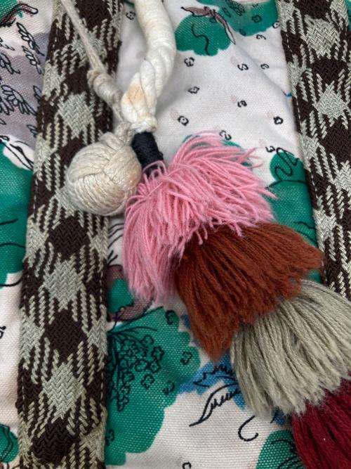 MARNI（マルニ）MARNI (マルニ) プリントトートバッグ ホワイト×グリーンの古着・服飾アイテム