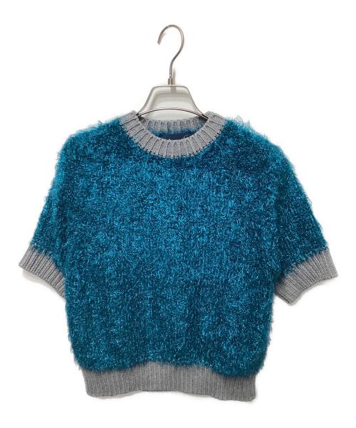 KOLOR（カラー）KOLOR (カラー) シャギー半袖ニット ブルー サイズ:2の古着・服飾アイテム