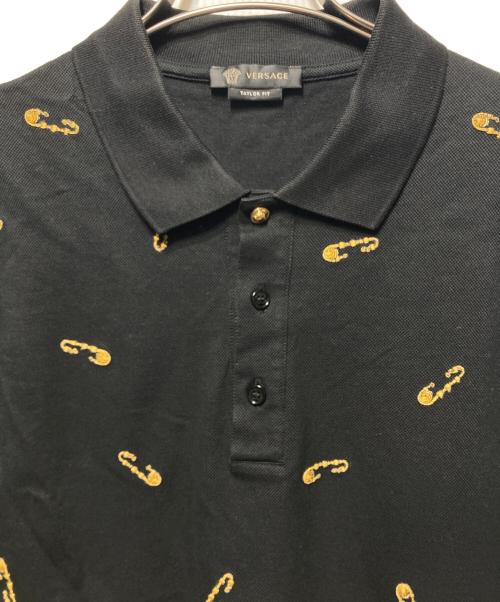 VERSACE（ヴェルサーチェ）VERSACE (ヴェルサーチェ) ポロシャツ ブラック サイズ:Ｓの古着・服飾アイテム