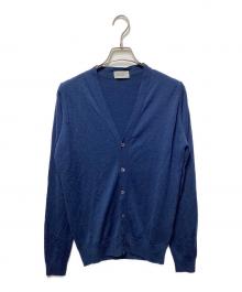 JOHN SMEDLEY（ジョンスメドレー）の古着「ウールカーディガン」｜ブルー